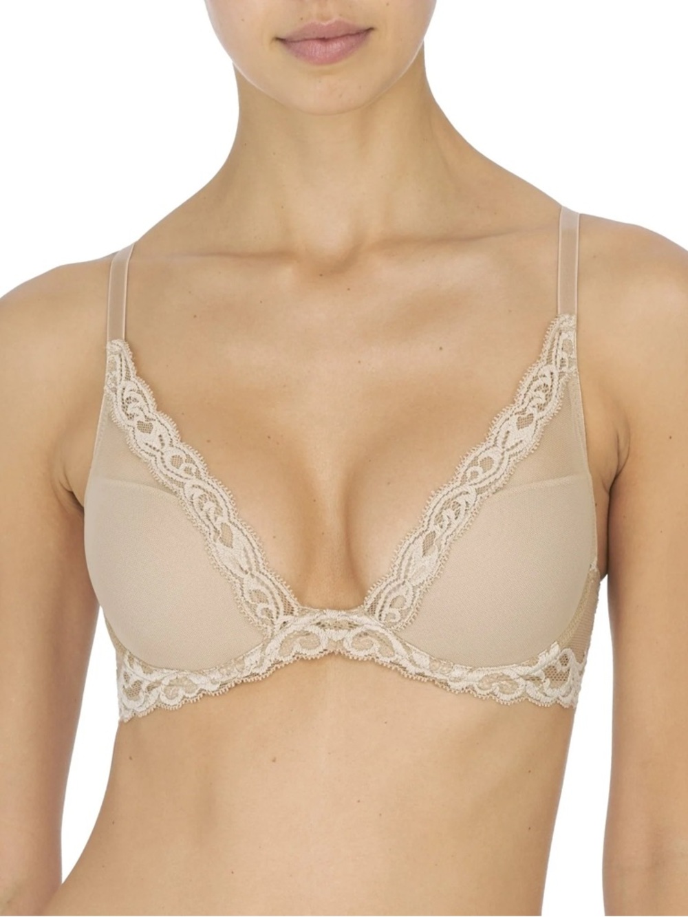 Natori Feathers Lace Plunge T-Shirt Bra